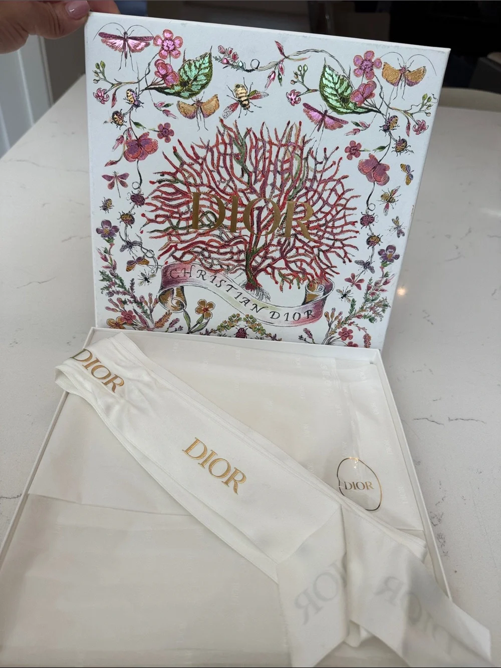 Dior Scarf Box/tissue/ribbon RARE LIMITED EDITION “Cabinet of Curiosities”